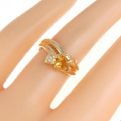 Nhẫn Citrine K18YG hình trái tim 669782