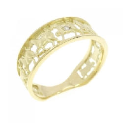 【Sản phẩm mới】Nhẫn kim cương K18YG hình ngựa 0.01CT