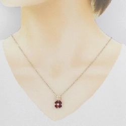 K18PG Hoa Garnet Dây Chuyền 2.79CT - Hàng hiệu Chính hãng 861692