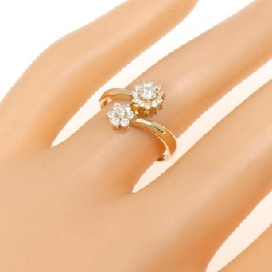 Nhẫn kim cương hoa K18YG 0.28CT 668987