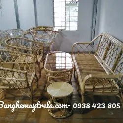 Bàn ghế mây hiện đại phòng khách 591364