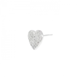 Bông tai kim cương hình trái tim 0.16CT một bên - Hàng hiệu Authentic 843975