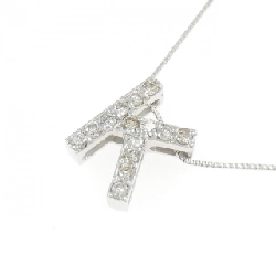 K18WG Chữ cái K Dây chuyền kim cương 0.28CT - Hàng hiệu Chính hãng 858133