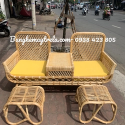 Băng ghế mây 2 chỗ decor spa 475783