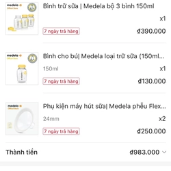 Bình trữ sữa Medela chính hãng 150ml 222436