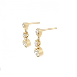 K18YG Bông tai kim cương 0.64CT - Hàng hiệu Chính hãng 871927