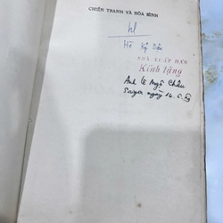 CHIẾN TRANH VÀ HÒA BÌNH ( BẢN ĐẶC BIỆT  CÓ CHỮ KÝ CỦA DỊCH GIẢ) - NGUYỄN HIẾN LÊ 531662