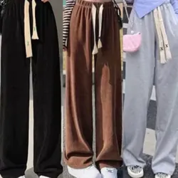 Quần ống rộng vải những tăm cao cấp mềm đẹp đầy ấm thứ đông 604436