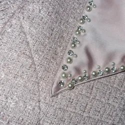 Set vest nữ phối đính ngọc trai và họa tiết tinh tế size M 746062