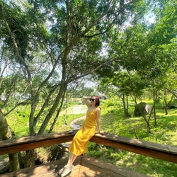 Đầm vàng 2 dây 525164