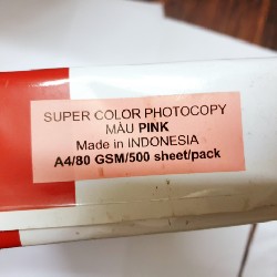 GIẤY A4 MÀU HỒNG 80GSM 71412