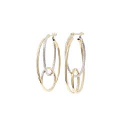 K18YG/K18WG Bông tai - Hàng hiệu Authentic