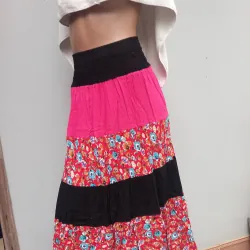 Chân váy/ váy 2 in 1. Sản phẩm thời trang phối đỏ đen size S/M mặc vừa 1021095