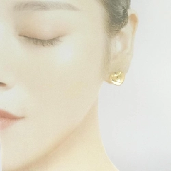 K18YG Bông tai hình trái tim - Hàng hiệu Chính hãng 869978