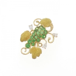 K18YG Garnet Brooch 1.45CT - Hàng hiệu Authentic