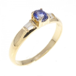 Nhẫn Sapphire K18YG 0.27CT - Hàng hiệu Chính hãng