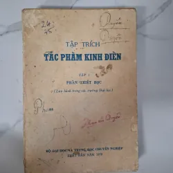 Tập trích tác phẩm kinh điển (Tập 1 - Phần Triết học) - Bộ Đại học và THCN 1020839