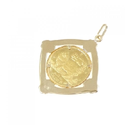 K18YG(枠) Đồng xu Mặt dây chuyền - Hàng hiệu Authentic 862619