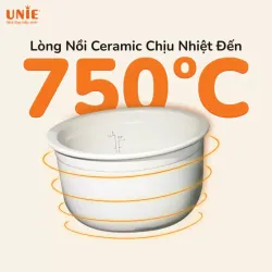UNIE URC812 – Nồi cơm lòng gốm ceramic an toàn cho sức khỏe 784586