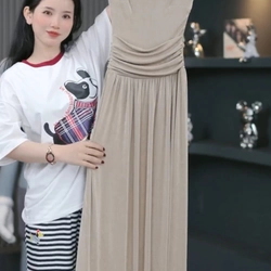 Váy maxi trễ vai mặc 3 kiểu size L (Mới nguyên tem mác) 443042