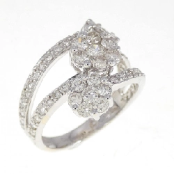 Nhẫn kim cương 750WG 1.16CT - Hàng hiệu Authentic