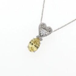 Dây chuyền sapphire hình trái tim PT900/PT850 0.791CT - Hàng hiệu Authentic 858082