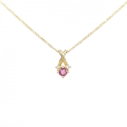 K18YG Dây chuyền Ruby - Hàng hiệu Chính hãng