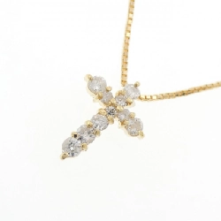 K18YG Dây chuyền kim cương chéo 0.30CT - Hàng hiệu chính hãng 860071