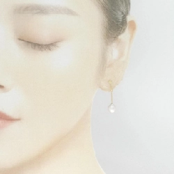 Bông tai ngọc trai Akoya K18YG 7.5mm - Hàng hiệu Chính hãng 878500