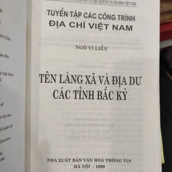 Tên làng xã và địa dư các tỉnh Bắc kỳ 298803