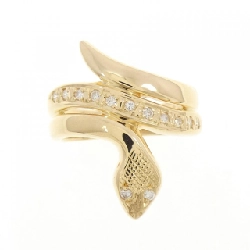 Nhẫn kim cương K18YG hình rắn 0.13CT 670082