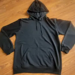 Áo hoodie đen chui đầu 596428