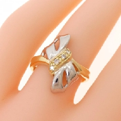 Nhẫn kim cương K18YG/PT850 0.07CT 669425