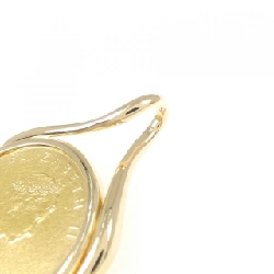 K18YG(枠) Đồng xu mặt dây chuyền - Hàng hiệu Authentic 865106