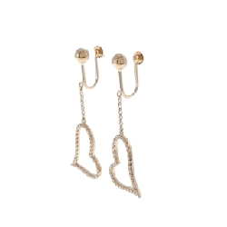 K18PG Bông tai hình trái tim kim cương 0.24CT - Hàng hiệu Chính hãng 874526