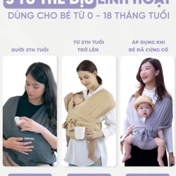 Địu vải Jumysie trợ lực cho bé sơ sinh đến 18 tháng 401157