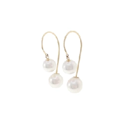 K18YG Bông tai ngọc trai Akoya - Hàng hiệu Authentic 875583