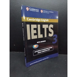 Cambridge English IELTS examination papers with answers 3 mới 80% bẩn bìa, tróc gáy, ố nhẹ, có chữ ký trang đầu, có chữ viết, kèm CD HCM1209 Cambridge Esol HỌC NGOẠI NGỮ 274074