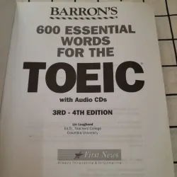 TOEIC test prepare 3-4th ed. 600 essential words. BARRON'S. Dr Lin Loughheed. Firstnews 735041