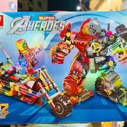 Đồ chơi lắp ráp 2in1 robot siêu anh hùng super heroes và xe máy LW 2156 164207