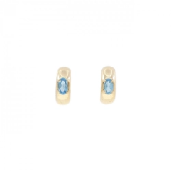 K18YG Blue Topaz Bông tai - Hàng hiệu Chính hãng