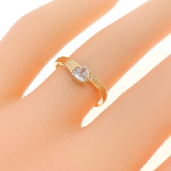 Nhẫn aquamarine K18YG hình trái tim 666035