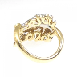 Nhẫn kim cương lá K18YG/PT900 0.06CT 667585