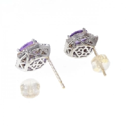 K18 Ba màu Amethyst Bông tai - Hàng hiệu Chính hãng 868465