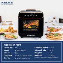 Nồi chiên hơi nước KALITE STEAM PRO 15 lít, 3 trong 1 585324