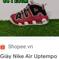 Giày nike air màu đỏ size 36.5 (23.5cm) 367055