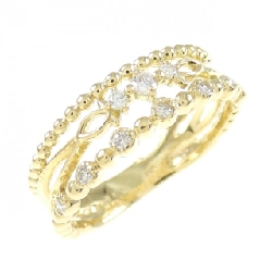 Nhẫn kim cương K18YG 0.12CT