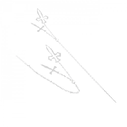 K14WG Khuyên tai chéo - Hàng hiệu Authentic 868779