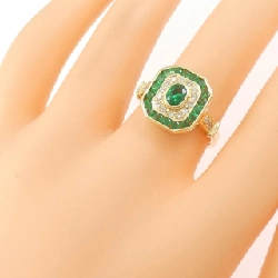 Nhẫn Ngọc Lục Bảo 750YG - Hàng hiệu Authentic 855123