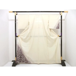 Áo kimono đơn lớp lưới thăm viếng, nhuộm bokeh chế tác Yūzen, kích thước rộng L - Hàng hiệu Authentic